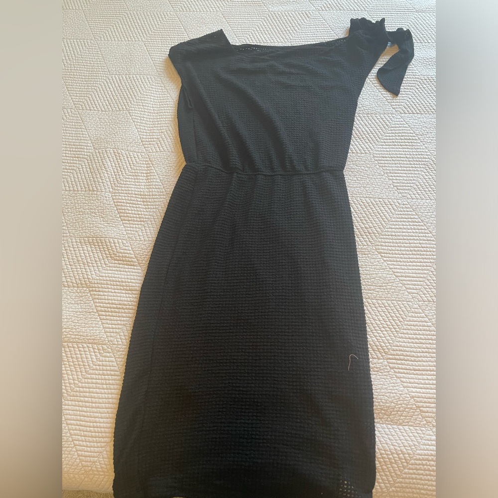 Off- Shoulder Jersey Midi Dress
